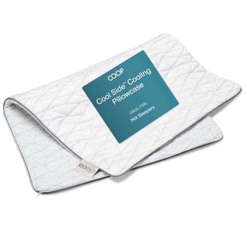 Coop Home Goods Cool Side Standard Shape Pillow Case, Queen Size Cooling Pillow Cases for Hot Sleepers, Two-Sided Pillow Covers, Cozy & Cool Side,...