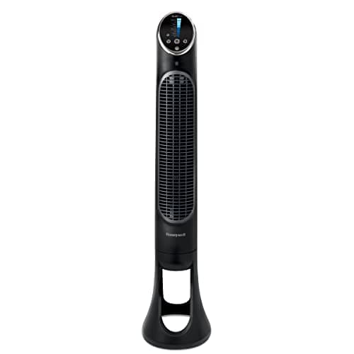 Honeywell HYF290BC QuietSet Ventilateur tour pour pièce entière, noir, avec oscillation, télécommande, profil fin