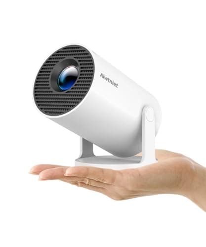 Mini projecteur HY300PRO avec WiFi et Bluetooth, prise en charge 4K Projecteur portable intelligent 200ANSI, Keystone automatique, rotation à 180°...