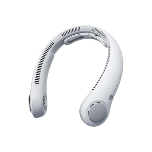 JISULIFE Portable Neck Fan Upgraded, Neckbrace Personal Hands Free, 5 Speed Gears Adjustment, 5000 mAh Wearable Bladeless Quiet Rechargeable for...