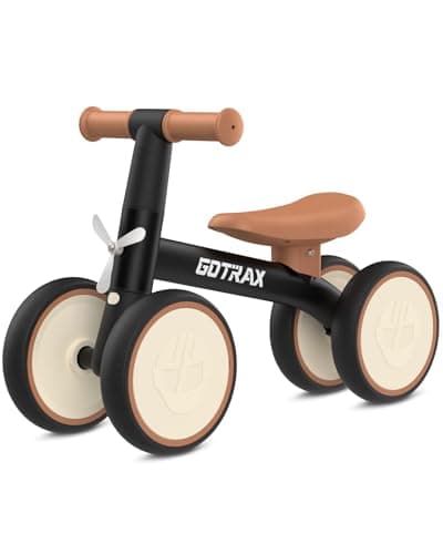 Gotrax Baby Balance Bike 1-2 ans, roues avant et arrière silencieuses de 7", cadre en acier robuste, charge de 30 kg, assemblage rapide en 2 minutes, certifié CPC, confortable...