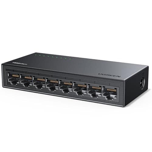 UGREEN Ethernet Switch,8 Port Gigabit Ethernet Splitter, Plug & Play, Wall Mount & Desktop Network Switch Hub, Unmanaged, Compact, with LED,...