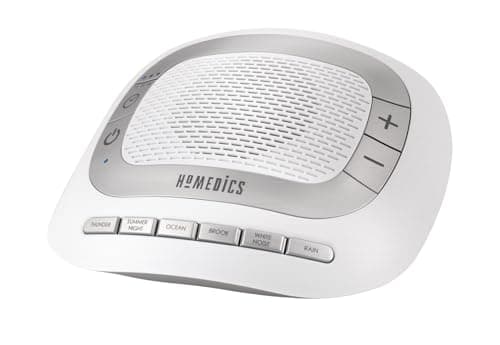 HoMedics SS-2025 White Noise Sound Machine | Portable Sleep Therapy for Home, Office, Baby & Travel | 6 Relaxing & Soothing Nature Sounds, Battery...