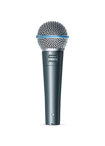 Microphone vocal Shure BETA 58A - Micro dynamique supercardioïde à élément unique pour scène et studio avec adaptateur de support réglable A25D, 5/8" à 3/8"...