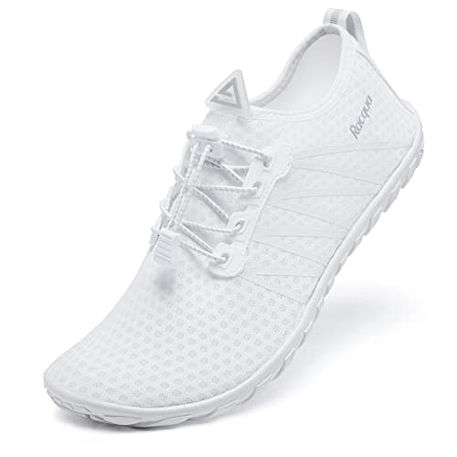 Racqua Chaussures d'eau Femmes Hommes Nager Pieds Nus Chaussures de Plage Piscine Natation Marche Chaussures Aqua Antidérapantes Planche à Voile en Plein Air Voile Chaussures à Séchage Rapide...