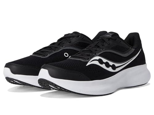Saucony Men's Cohesion 18 Running Shoe, Black/White, 11 W US