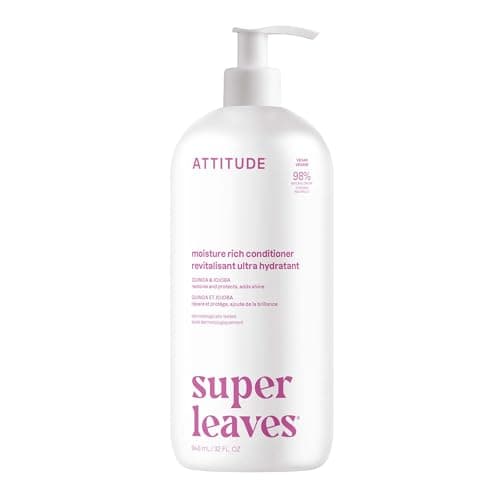 Revitalisant capillaire riche en humidité ATTITUDE, fabriqué au Canada, pour cheveux secs et abîmés, ingrédients d'origine naturelle, démêlant végétalien,...