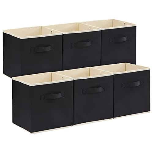 Cubes de rangement Lifewit, bacs de rangement cubes, paquet de 6 paniers de rangement pliables pour étagères, bacs de rangement en tissu pour buanderie, chambre à coucher,...