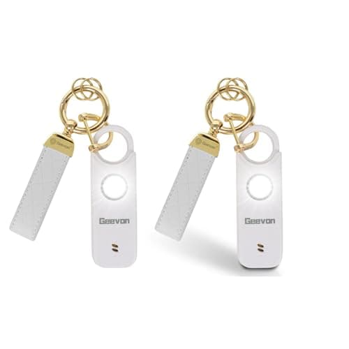 Geevon 2 Pack Rechargeable Personal Safety Alarms for Women, 135DB Loud Safe Sound Alarm Self Defense Siren with LED Strobe Light, Emergency...