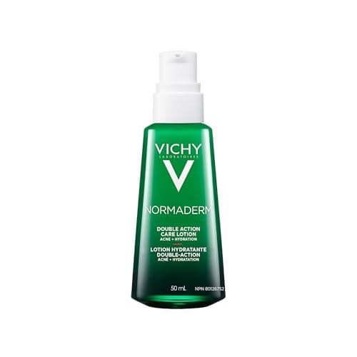 Vichy Normaderm Lotion anti-acné à l'acide salicylique avec acide hyaluronique, vitamine C et probiotiques. Élimine l'acné, les boutons et les pores obstrués. Hydratant 24H...