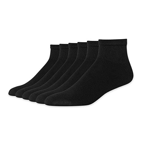 Hanes Chaussettes pour hommes, NOIR, 6 US