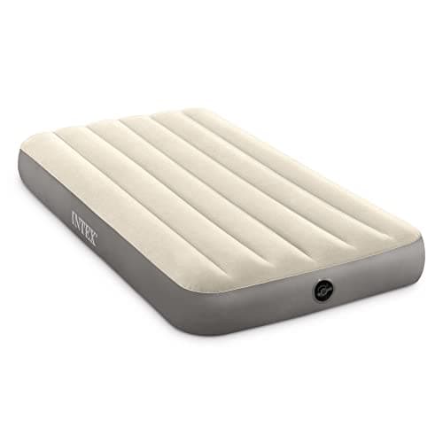 Matelas pneumatique standard simple haute INTEX 64101E Dura-Beam : Fiber-Tech – Taille double – Hauteur du lit 10 pouces – Capacité de poids 300 lb – Pompe vendue séparément