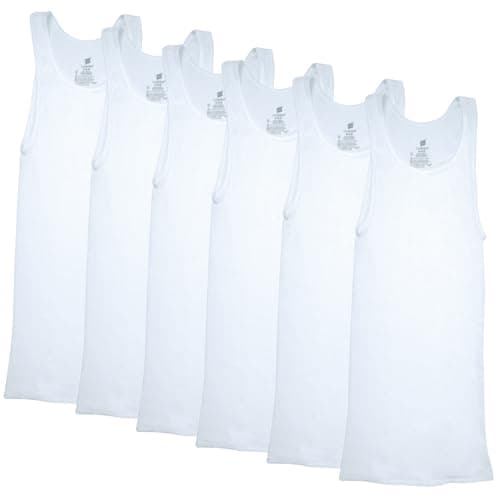 Hanes ComfortSoft Lot de 6 sous-vêtements sans étiquette pour homme Blanc Taille M US