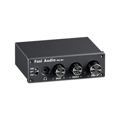 Fosi Audio Q4 DAC Headphone Amp for PC, Desktop Digital to Analog Audio Converter for Home Stereo Amplifier and Powered Speakers,...