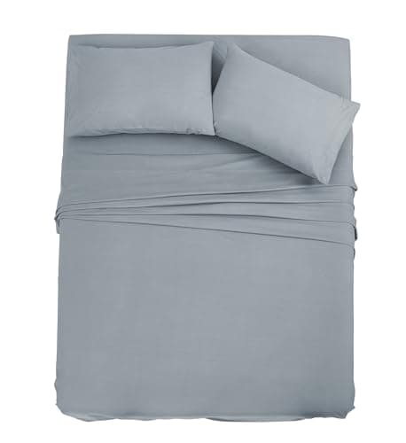 Home Beyond & HB design - Thermal Solid Bed Sheets Set Queen Size - 4-Piece Flannel Fleece Bedding Sheet Set with Deep Pocket - Super Soft Cozy...