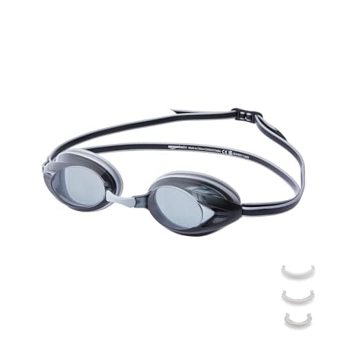 Amazon Basics Lunettes de natation unisexes, adultes, argent
