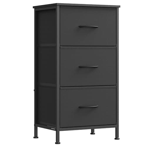 Collection SONGMICS BELLAH - Commode pour Chambre, Commode, Meuble de Rangement, Placard, Entrée, Acier, 3 Tiroirs, Industriel, Encre...
