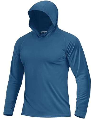 Boladeci Chemises UV pour hommes Sweat à capuche UPF 50+ Vêtements de protection solaire Hommes Sweat à capuche UV Chemise à manches longues pour hommes Chemises d'été pour hommes Rash Guard...