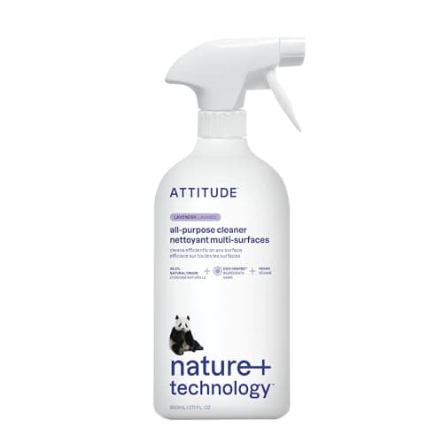 Spray nettoyant tout usage ATTITUDE, vérifié EWG, végétalien, fabriqué avec 94 % d'ingrédients à base de plantes, sans traces pour la cuisine, la salle de bain, le verre et plus encore,...