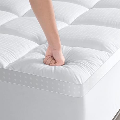 MEROUS Surmatelas Queen Pillow Top 900GSM Extra épais 5D + 7D Housse de matelas ultra douce et respirante pour maux de dos avec 8 à 21 pouces de profondeur...