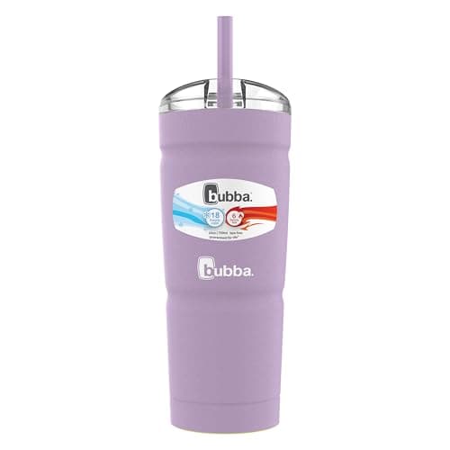 Bubba Envy S Gobelet, 709 ml (24 oz), bouteille d'eau isotherme en acier inoxydable avec couvercle en paille, lavande givrée