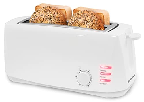 Maxi-Matic ECT-4829 Long Cool Touch 4-Slice Toaster with Extra Wide 1.25" Slots for Bagels, Waffles and Specialty Breads, CANCEL, Reheat, Defrost 6...