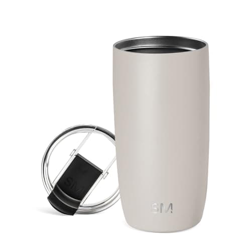 Gobelet de tasse à café de voyage moderne simple avec couvercle rabattable | Tasse à café glacée isolée en acier inoxydable | Cadeaux pour femmes et...