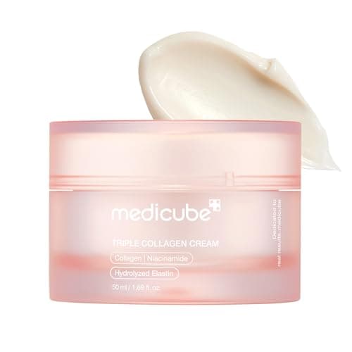 medicube Triple Collagen Cream - Hydrating & Firming Moisturizer with Hyaluronic Acid, Premium Elastin, Shea Butter - Wrinkle Care & Boosts...