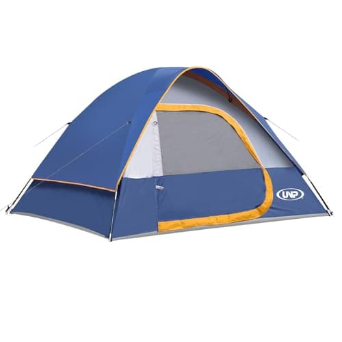 UNP Camping Tent 4 Person, Waterproof Windproof Tent with Rainfly Easy Set Up Portable Dome Tents for Camping