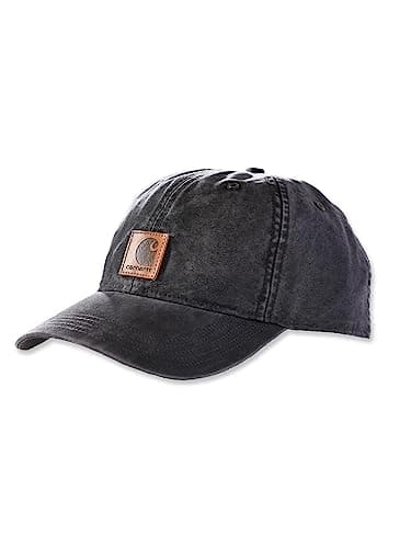 Carhartt Men’s Medium Profile 100 Percent Cotton Odessa Force Cap, Black, One Size