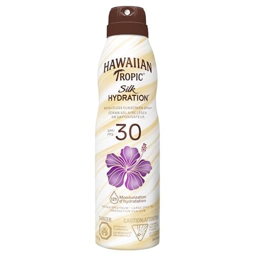 Spray hydratant Hawaiian Tropic Silk, crème solaire SPF 30, 170 g | Hawaiian Tropic Sunscreen SPF 30, Spray sur crème solaire, Spray de protection solaire pour le corps, 170 g