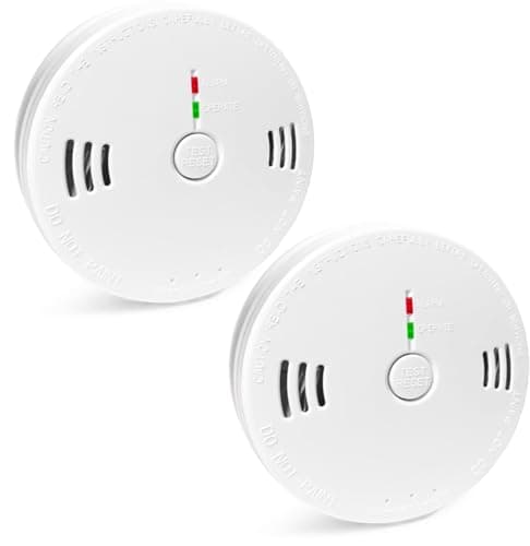 2-Pack Smart Home S-afety Device Led Indicator Lights A-larm, 85dB Beeps Sound for Basements Travel Home Office House Bedroom Living Room Car,...