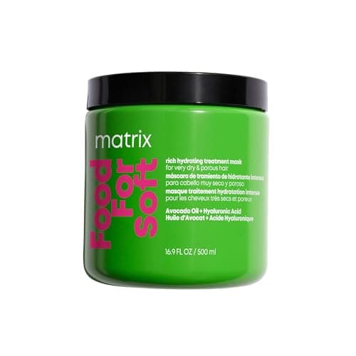 Matrix Rich Hydrating Treatment Mask for Very Dry and Porous Hair, With Avocado Oil and Hyaluronic Acid, Food For Soft, 500 ml