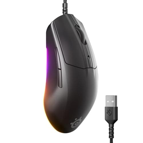 Souris de jeu SteelSeries Rival 3 Gen 2 — Capteur optique TrueMove Core 8 500 DPI — Durabilité de 60 millions de clics — Faible latence — 77 g Léger — 100 %...