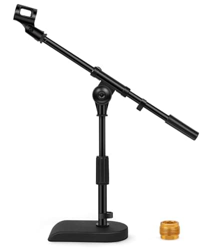 Support de microphone de bureau réglable InnoGear, base lestée avec embrayage rotatif à prise souple, bras de flèche, supports filetés 3/8" et 5/8" pour Blue Yeti et...