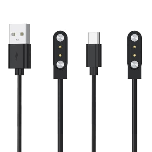 Câble de chargeur pour montre intelligente BIGGERFIVE Kids (USB C + USB A) pour BW02 et BW01 (pas pour Vigor 2L), lot de 2 60 cm
