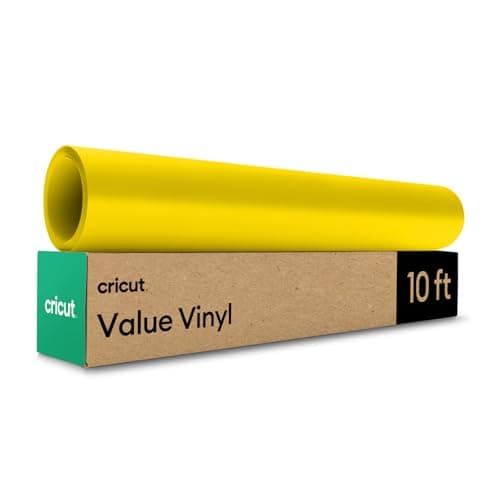 Cricut Value Vinyle permanent, jaune mat (rouleau de 12 po x 10 pi)