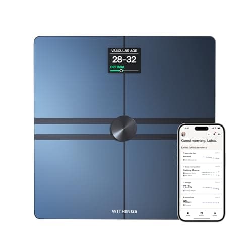 WITHINGS Body Comp - Scale for Weight and Complete Body Analysis, Wi-Fi & Bluetooth Scale with Color Screen, Digital Scale with Accurate Visceral...