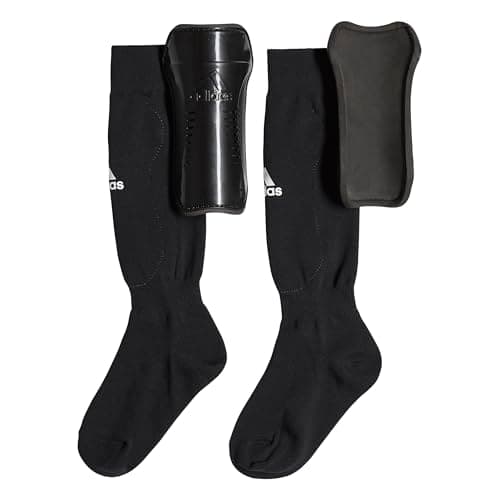 adidas Unisex Socks Guards, Black/White, Large