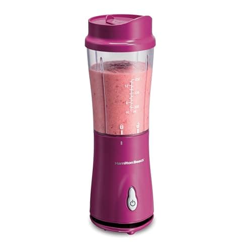Mélangeur portable Hamilton Beach pour shakes et smoothies avec tasse et couvercle de voyage de 14 oz sans BPA, lames en acier inoxydable durables pour...
