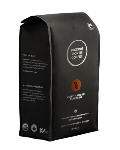 Café Kicking Horse - Espresso Cliff Hanger, café en grains entiers 100 % Arabica | Torréfaction moyenne | Tout biologique et équitable | 850g
