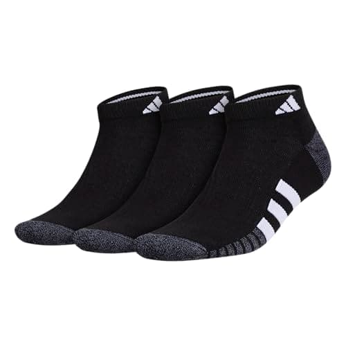 adidas Lot de 3 paires de chaussettes basses rembourrées pour homme, noir/onix/blanc, taille L