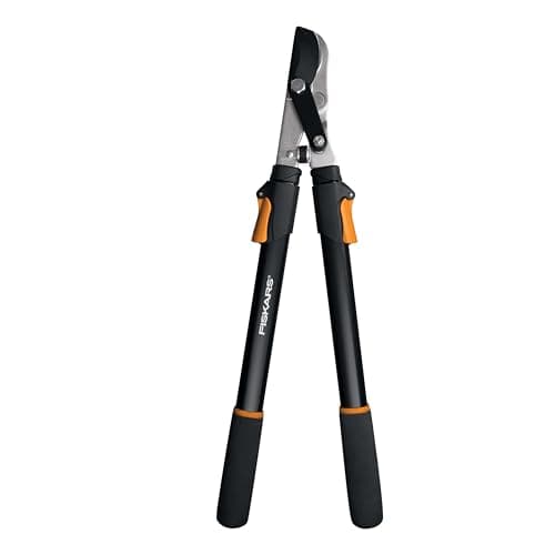 Fiskars Power-Lever Extendable Lopper, 2X Cutting Power, Precision-Ground Blade, 25"-37", Black & Orange