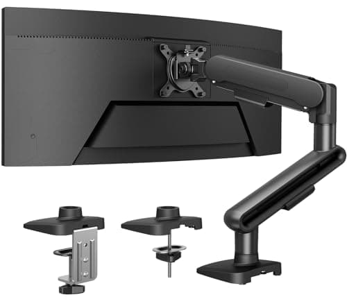HUANUO Ultrawide Monitor Arm for 13 – 40" Screens, Single Monitor Mount Holds up to 26.4lbs, Adjustable Monitor Stand with C-Clamp & Grommet Base,...