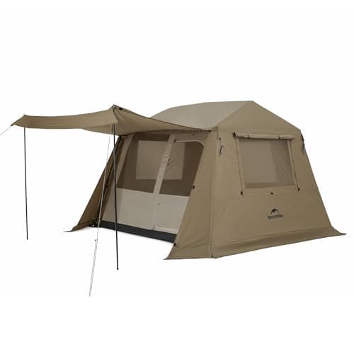 Tente de camping Naturehike Village Lite, tentes instantanées 60S à installation facile pour le camping, tente double couche pour 4/8 personnes avec double toit anti-pluie