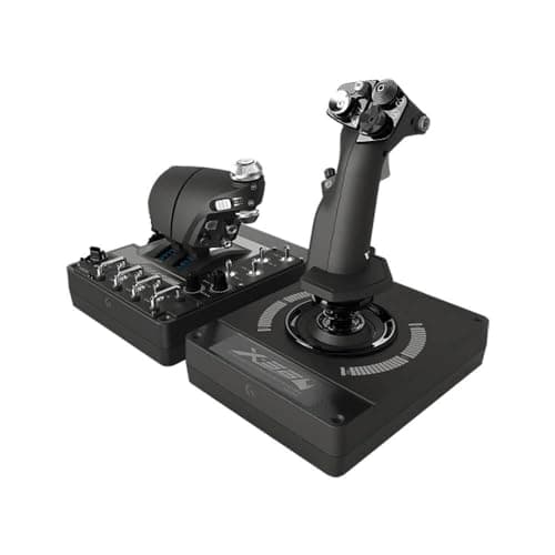 Contrôleur de jeu de simulateur de vol avec accélérateur et joystick Logitech G X56 H.O.T.A.S, 4 options de ressort, +189 programmables ...