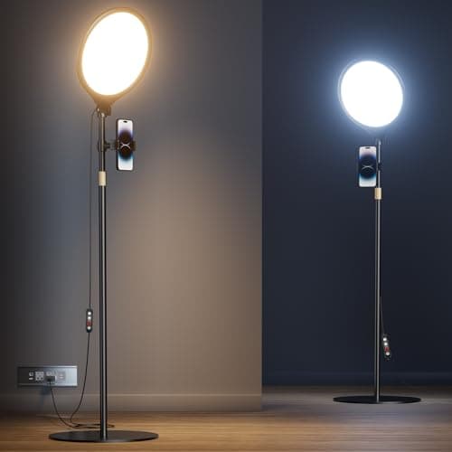 10.5" Ring Light with Stand and Phone Holder - 72" Tripod for iPhone with Light, Professional Led Ringlight for Video Recording/Make up/Streaming,...