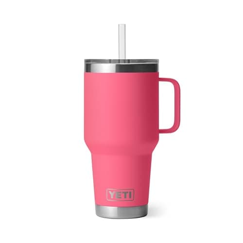 YETI Rambler 35 oz Straw Mug, Vacuum Insulated, Stainless Steel, Tropical Pink