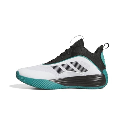 Adidas Own The Game 3.0 Basketball pour homme Blanc/noir/bleu sarcelle 9