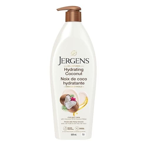 Jergens Hydratant à la noix de coco et lotion pour le corps pour peau sèche (620 ml)